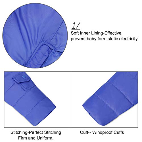 ZOEREA Bebé Trajes de Nieve con Guantes y Botines Niñas Recién Nacido Mameluco Mono con Capucha Invierno Conjunto de Ropa de 0-18 Meses