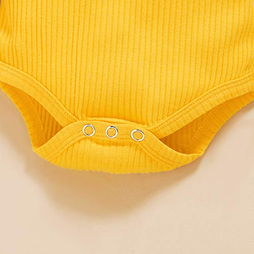 ZOEREA Conjunto de Ropa de Bebé Niña Manga Larga Mameluco con Volantes Mono Body + Pantalones Floral + Venda Recién Nacido Niñas Otoño Primavera Trajes 3 Piezas