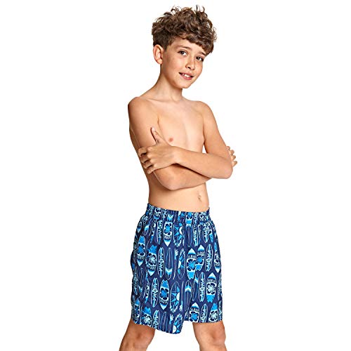 Zoggs Giant Surf 15" Swim Trunks Bañador, Niños, Azul/Multi, Small (8-9 Years) 24"
