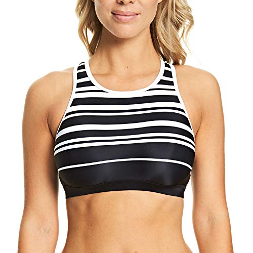 Zoggs Monochrome Crop Bikini, Mujer, Negro/Blanco, 42