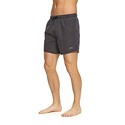 Zoggs Mosman Washed - Bañador para Hombre (38 cm), Hombre, 4060194L, Gris Oscuro, UK L/Waist 36"