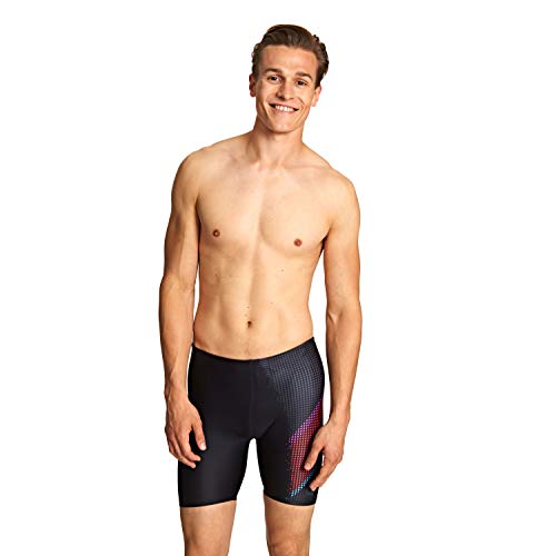 Zoggs Windsor Mid Jammer Bañador, Hombre, Black/Multi, UK L/Waist 36"