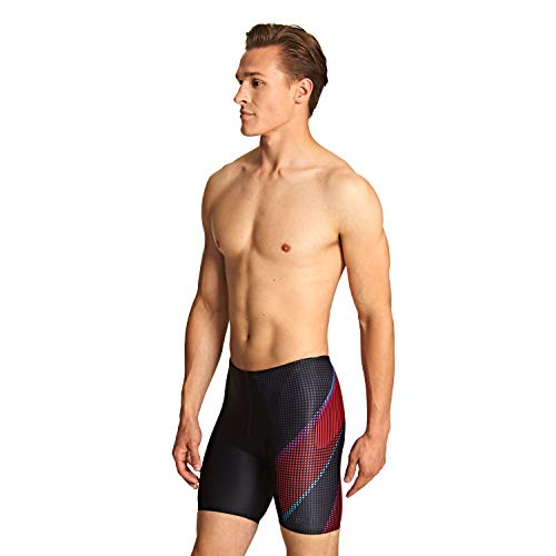 Zoggs Windsor Mid Jammer Bañador, Hombre, Black/Multi, UK L/Waist 36"