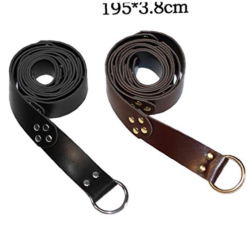 Zonster Anillo De Vestuario Batalla CinturóN Medieval De Cosplay De Viking Accesorios De Cuero Cinturones Knight Regalos para Hombres Mujeres