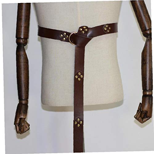 Zonster Anillo De Vestuario Batalla CinturóN Medieval De Cosplay De Viking Accesorios De Cuero Cinturones Knight Regalos para Hombres Mujeres