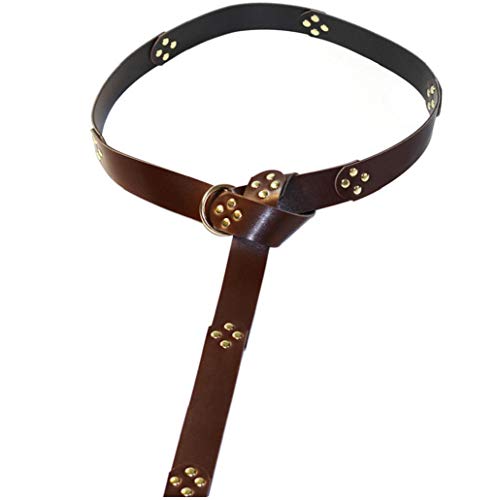Zonster Anillo De Vestuario Batalla CinturóN Medieval De Cosplay De Viking Accesorios De Cuero Cinturones Knight Regalos para Hombres Mujeres
