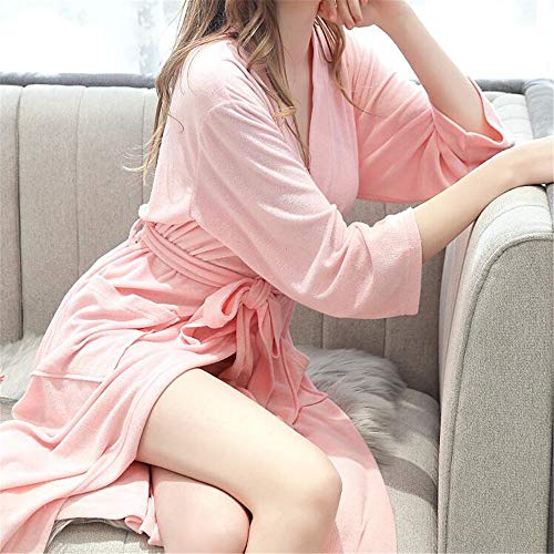 ZSDGY Bata de baño de Pareja Delgada/Toalla de baño para Mujer/Pijamas de Hombre/Ampliado para Aumentar el Albornoz H-M