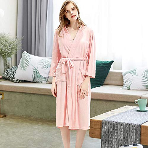 ZSDGY Bata de baño de Pareja Delgada/Toalla de baño para Mujer/Pijamas de Hombre/Ampliado para Aumentar el Albornoz H-M