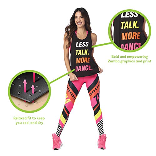 Zumba Negro Gimnasio Camisetas Tirantes Mujer Suelta Fitness Entrenamiento Deportivo Top, Bold Black 17, Small