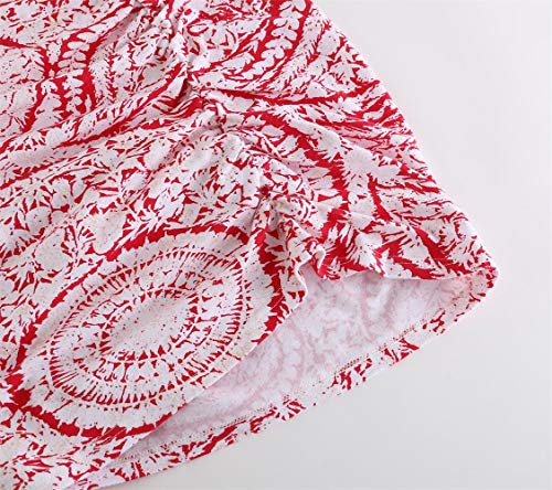 ZUMIY Camisa lactancia de maternidad para embarazadas con tanque de doble capa de algodón con cuello en V y cintura fruncida [Pequeño - Rojo + amarillo + azul lago / paq. De 3]