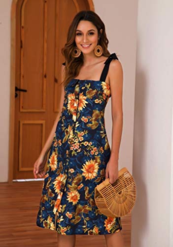 ZWH 2019 Amazon Ebay Deseo Soporte Separado diciéndole a Sunflower Ballfly deslizándose por Vestido (Color : Green Ink, Size : L)