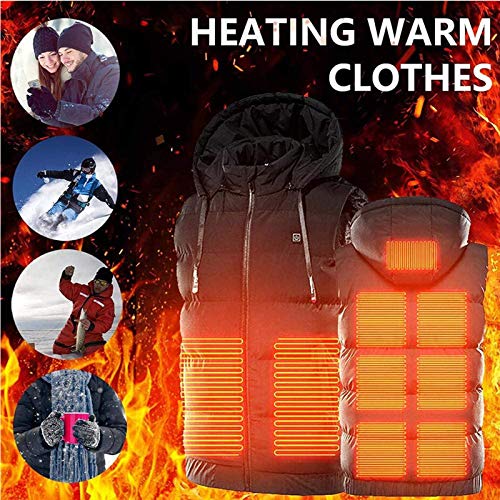 ZYQDRZ Chaleco Liviano con CalefaccióN, Abrigo con Capucha CáLido para El Cuerpo Recargable por USB, Utilizado para Andar En Motocicleta Al Aire Libre Y Cazar,Azul,6XL