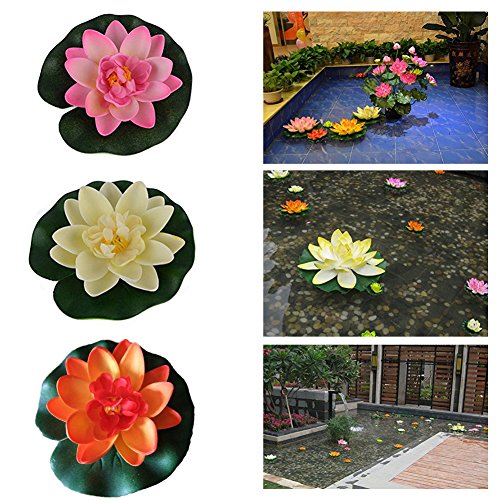 10 piezas de Romantic flotantes Flor, a Prueba de Agua Flor de Loto para los Amantes y los Niños, se Aplica a San Valentín día de la Boda Acuarios Decoración