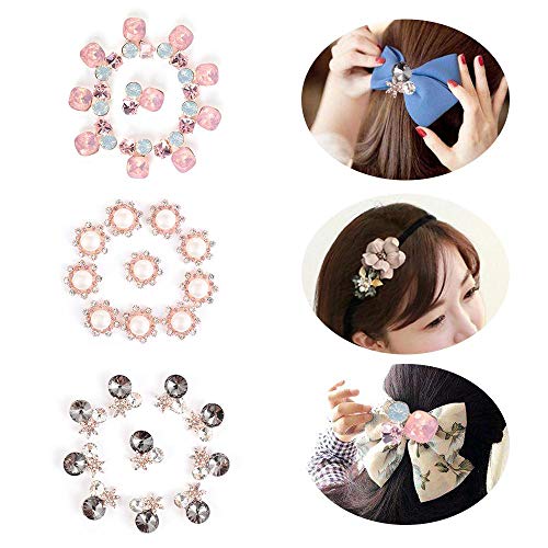 10 Uds, Botones de diamantes de imitación de flores, botón de perlas, lazo de cristal de diamantes, boda, novia, accesorios para álbumes de recortes, costura de ropa, style4