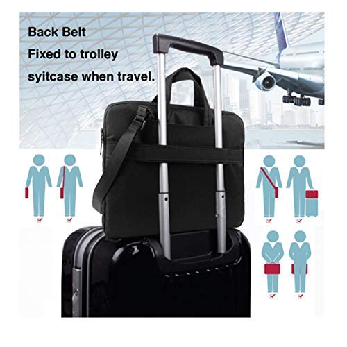 15.6 Inch Funda Bandolera Maletín para Portátil Maletín de Hombro para Negocio Viaje Garceta Blanca sobre el Agua en la Playa de Malibu en Agosto