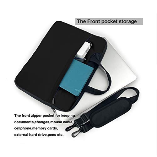 15.6 Inch Funda Bandolera Maletín para Portátil Maletín de Hombro para Negocio Viaje Garceta Blanca sobre el Agua en la Playa de Malibu en Agosto