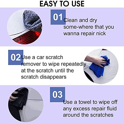 2 Piezas Paño Nano Sparkle Para Eliminar Arañazos Coche, Multiusos, Removedor Arañazos Coche, Paño Reparación, Paños Pulido Pintura Para Coche Herramienta Para Reparar Pintura Ligera Para Arañazos