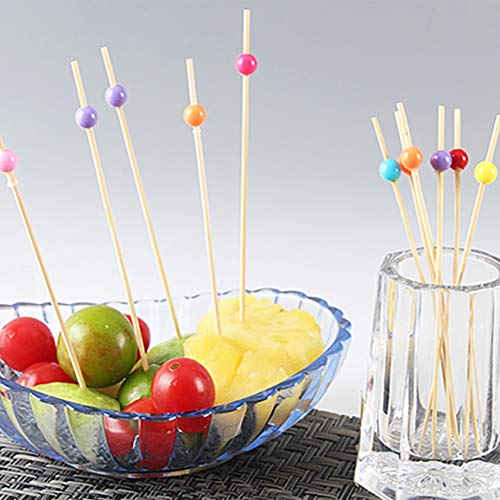 200 Palitos Cócteles Mezclador Cóctel Bambú Frutas para Barbacoa Fiesta, San valentín Boda Fiesta Coctelería Pinchos Boda Fiesta