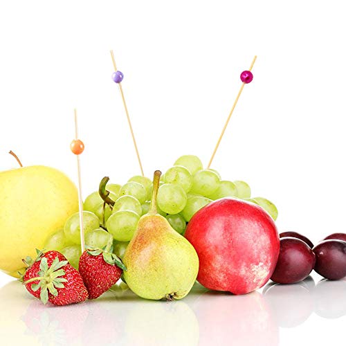 200 Palitos Cócteles Mezclador Cóctel Bambú Frutas para Barbacoa Fiesta, San valentín Boda Fiesta Coctelería Pinchos Boda Fiesta