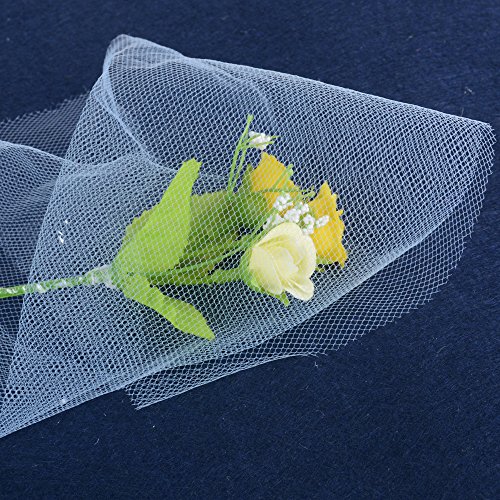 91m*15cm Rollos de Tul Carrete de Tulle Azul Decoración Boda Fiesta Cumpleaños Bricolaje 100 Yardas (Azul)