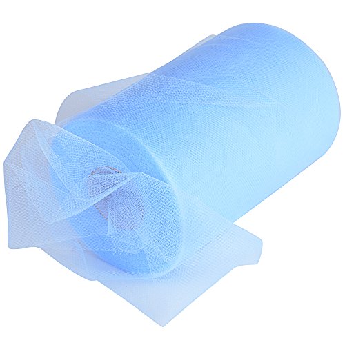 91m*15cm Rollos de Tul Carrete de Tulle Azul Decoración Boda Fiesta Cumpleaños Bricolaje 100 Yardas (Azul)