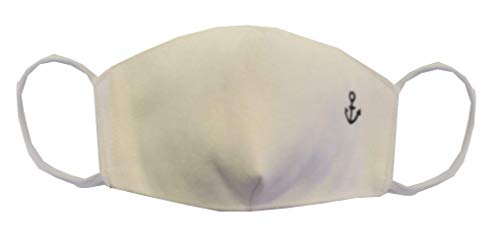 Accesorio comunión niño blanco con ancla bordada en color azul