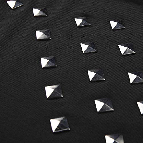 acction Blusa de Manga Larga Hueco de Mujer, Camisa Holgada sin Tirantes Perforación en Caliente Camiseta