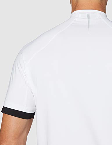 Activewear Camiseta Ciclismo de Manga Corta Hombre, Blanco (White/Black), Medium