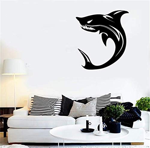 Adhesivo de vinilo con dichos divertidos, diseño de tiburón depredador del océano y marítimo