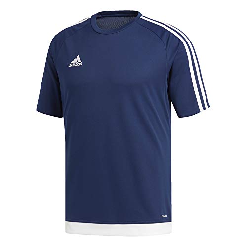 adidas Estro 15 JSY - Camiseta para hombre, color azul oscuro/blanco, talla XL