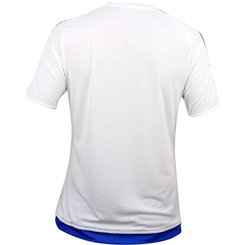 adidas Estro 15 JSY - Camiseta para hombre, color blanco/azul, talla S