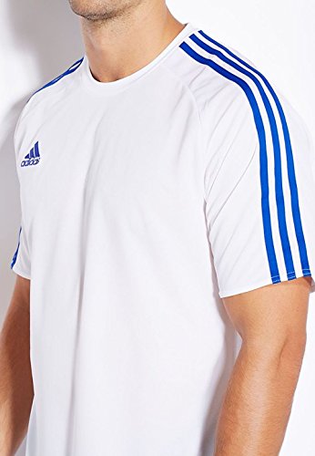 adidas Estro 15 JSY - Camiseta para hombre, color blanco/azul, talla S