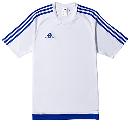 adidas Estro 15 JSY - Camiseta para hombre, color blanco/azul, talla S