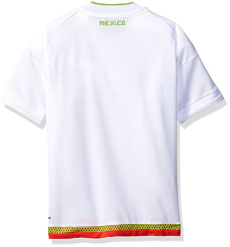 Adidas Soccer Youth Mexico jersey, Small, White/black