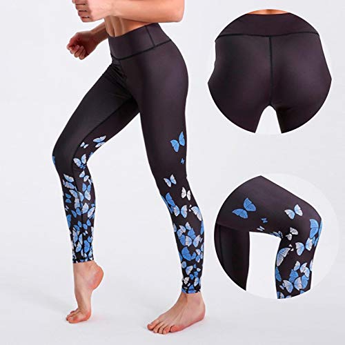 AILIEE Pantalones de yoga para mujer, leggings para entrenamiento, fitness, deporte, correr, yoga, deportivos, sexys, delgados #5 Schwarz XL