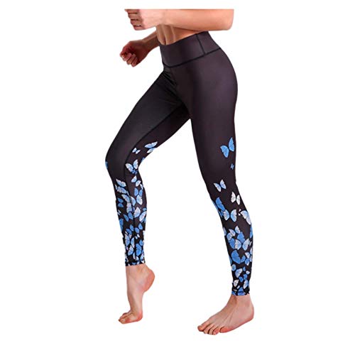 AILIEE Pantalones de yoga para mujer, leggings para entrenamiento, fitness, deporte, correr, yoga, deportivos, sexys, delgados #5 Schwarz XL