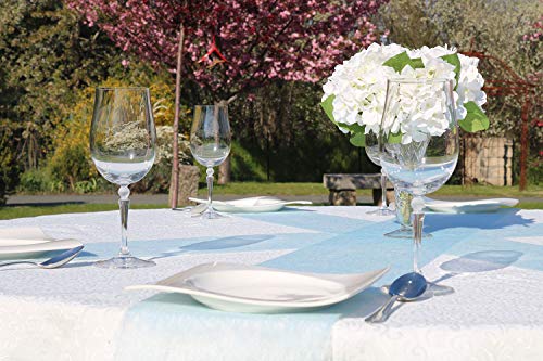 AmaCasa - Camino de mesa no tejido, cinta de mesa, no tejida, para boda, comunión, 23 cm/25 m