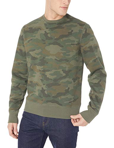 Amazon Essentials Patterened Crewneck Fleece Sweatshirt Sudadera, Camuflaje, M