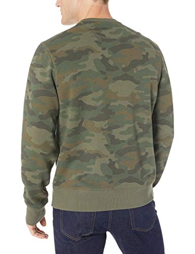 Amazon Essentials Patterened Crewneck Fleece Sweatshirt Sudadera, Camuflaje, M