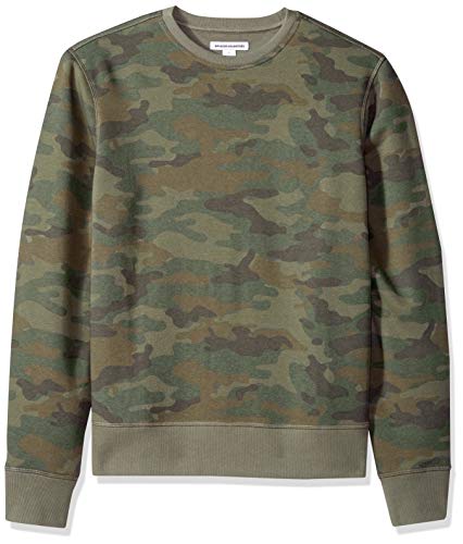 Amazon Essentials Patterened Crewneck Fleece Sweatshirt Sudadera, Camuflaje, M