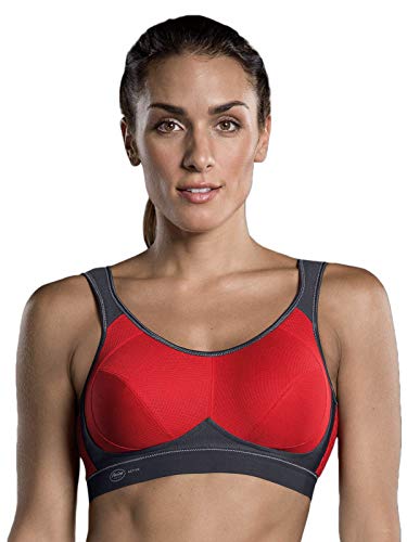 Anita Active Sport-BH Sujetador Deportivo, Multicolor (Red/Anthrazit 276), 95D (Talla del Fabricante: 80D) para Mujer