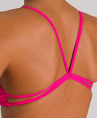 ARENA Bandeau Play Top De Bikini Mujer Rulebreaker Bandeau Play, Mujer, Fresia Rose-Yellow Star, S