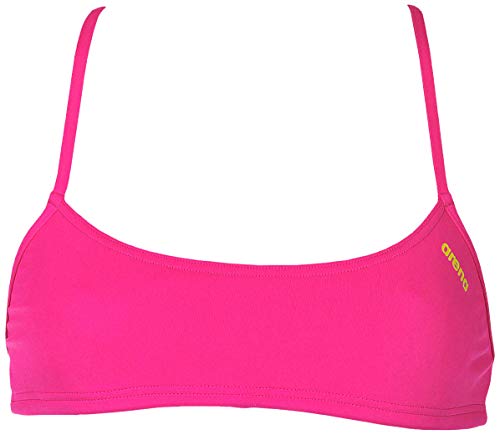 ARENA Bandeau Play Top De Bikini Mujer Rulebreaker Bandeau Play, Mujer, Fresia Rose-Yellow Star, S