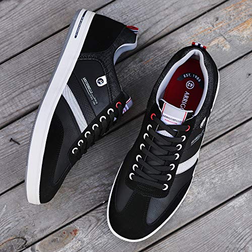 ARRIGO BELLO Zapatos Hombre Vestir Casual Zapatillas Deportivas Running Sneakers Corriendo Transpirable Tamaño 40-46 (L Negro Carbón, 42)