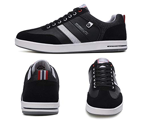 ARRIGO BELLO Zapatos Hombre Vestir Casual Zapatillas Deportivas Running Sneakers Corriendo Transpirable Tamaño 40-46 (L Negro Carbón, 42)