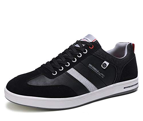 ARRIGO BELLO Zapatos Hombre Vestir Casual Zapatillas Deportivas Running Sneakers Corriendo Transpirable Tamaño 40-46 (L Negro Carbón, 42)