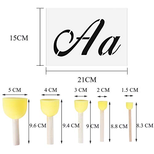 Aweisile Plantillas de Letras 40 Piezas Plantillas de Números de Letras Plantillas Letras Reutilizables Plantillas Plantilla Letras Spray para Dibujar sobre Papel Mueble Manualidades