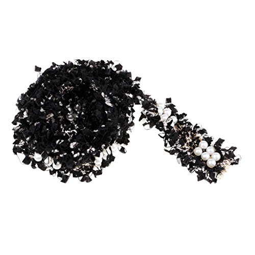 B Blesiya 1 Yarda Precioso Encaje para Coser Decorativo Encaje de Costura Accesorios y Manualidades - Negro