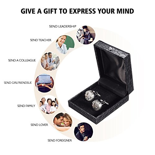 BABAN 2pcs Gemelo Gemini Para Mecanismo de relojería camisa de Comercio regalo ideal (con un hermoso cuadro)