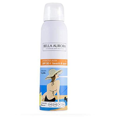 Bella Aurora Spray Protector Solar 50 Facial Anti-Manchas Todo Tipo de Piel, 150 ml | Crema Protección del Sol Cara | Bloqueador Solar